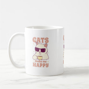 Cats Make Me Happy Mug