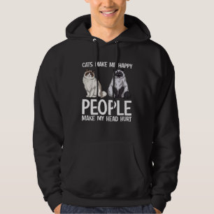 Cats Make Me Happy People Make My Head Hurt Cat O Hoodie