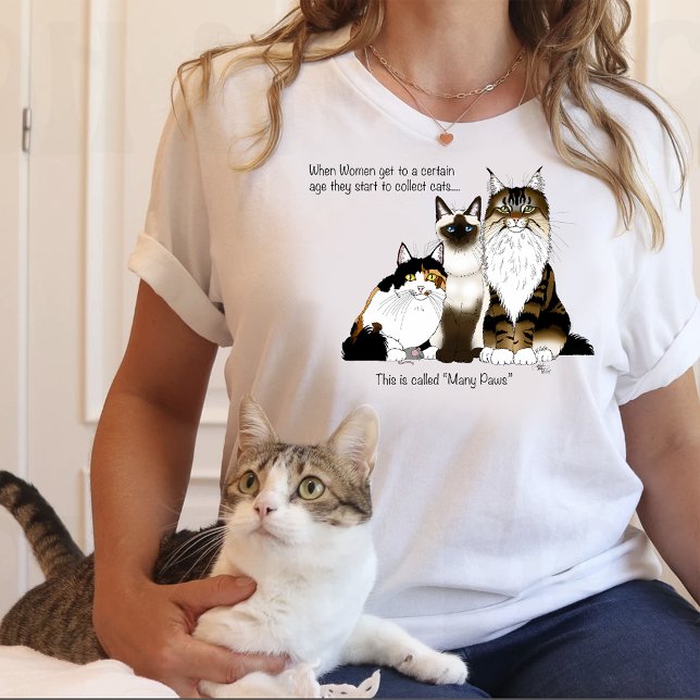 Cats Many Paws Funny Blue Tri-Blend Shirt (Creator Uploaded)