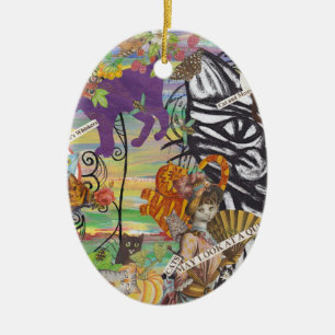 Cats May Look at a Queen Onament Ceramic Tree Decoration