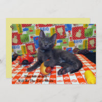 Cat's Meow - BBQ Party Invitation 
