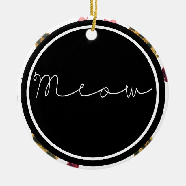 Cats Meow Ceramic Tree Decoration (Front)