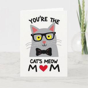 Cats Meow Moms Day Graphic Card