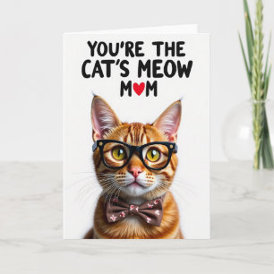 Cats Meow Mothers Day Portrait Card