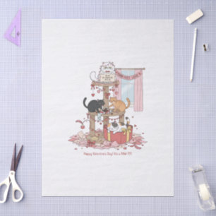 Cat's Meow Valentine's Day Tissue Paper