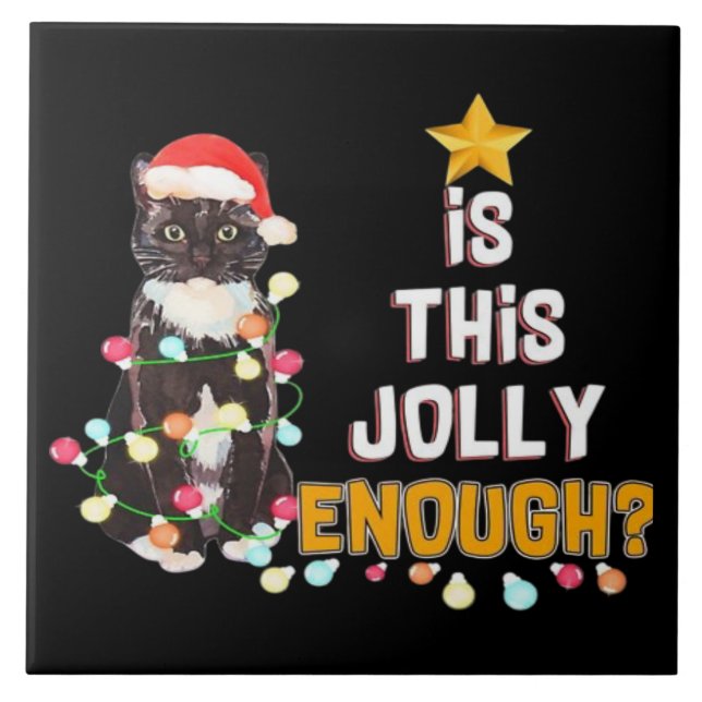 Cats Merry Chirstmas  Tile (Front)