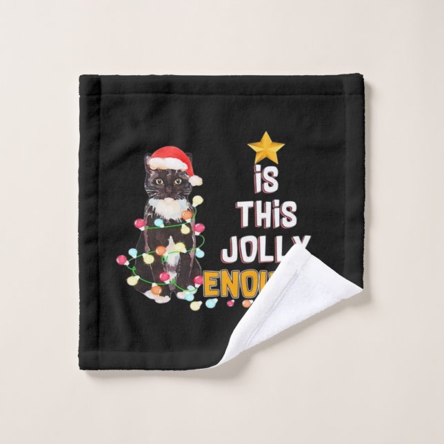 Cats Merry Chirstmas  Wash Cloth (Wash Cloth)