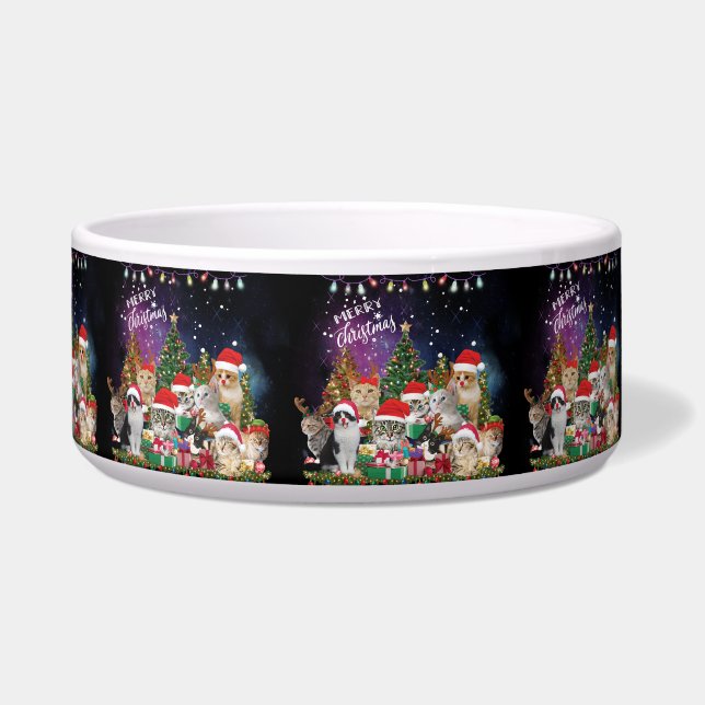 Cats Merry Christmas Light  Bowl (Front)