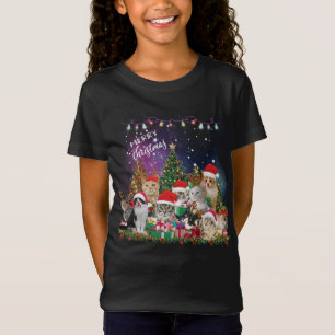 Cats Merry Christmas Light  T-Shirt