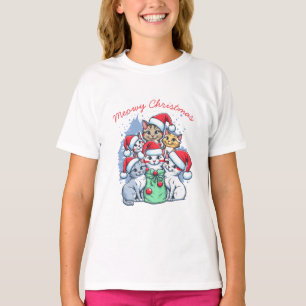 Cats Merry Christmas, Meowy Christmas, Funny Gift T-Shirt