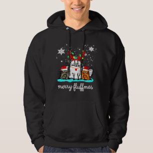 Cats Merry Fluffmas funny christmas Hoodie