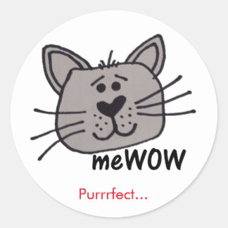 Cat's meWOW Good Job Reward Customisable Sticker