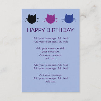 Cats multi-colored Kids Birthday Party Invite