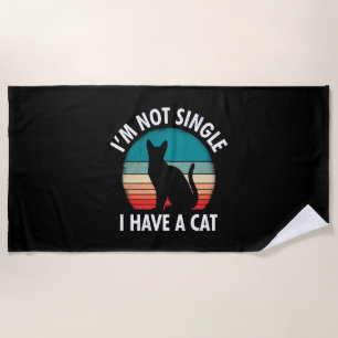 Cats mum I am not Single Women Beach Towel
