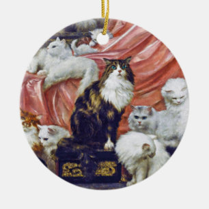 Cats (My Wife's Lovers), Carl Kahler Ceramic Tree Decoration