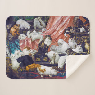 Cats (My Wife's Lovers), Carl Kahler Sherpa Blanket