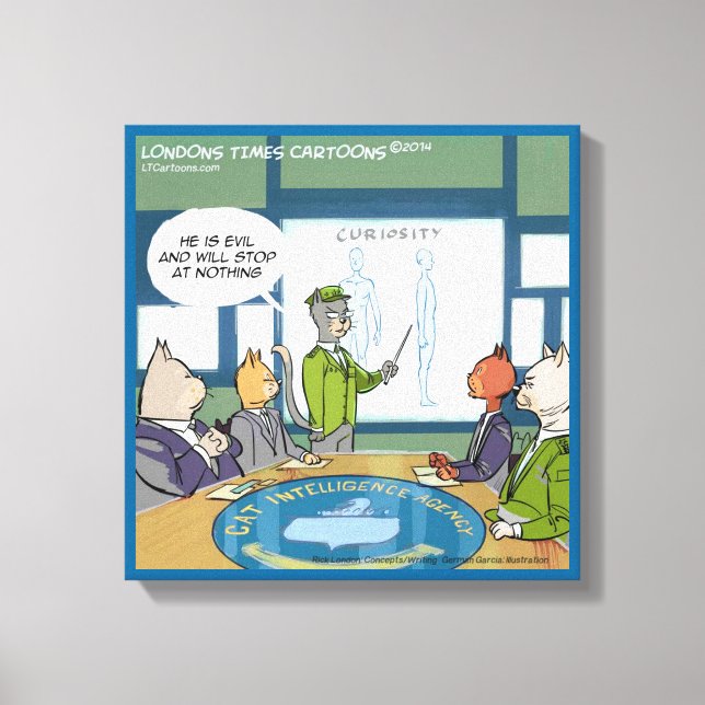 Cats Natural Enemy Funny Canvas Print (Front)