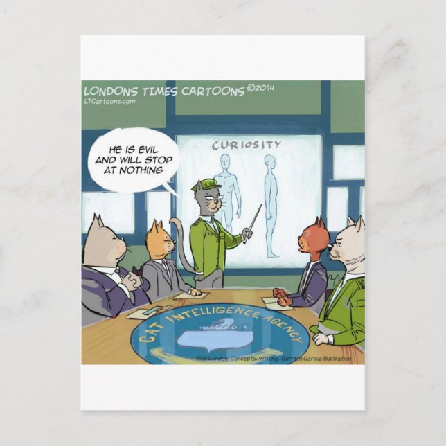 Cats Natural Enemy Funny Postcard (Front)