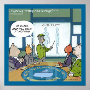 Cats Natural Enemy Funny Poster