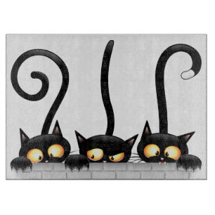 Cats Naughty, Playful and Funny Characters Cutting Board