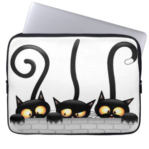 Cats Naughty, Playful and Funny Characters Laptop Sleeve