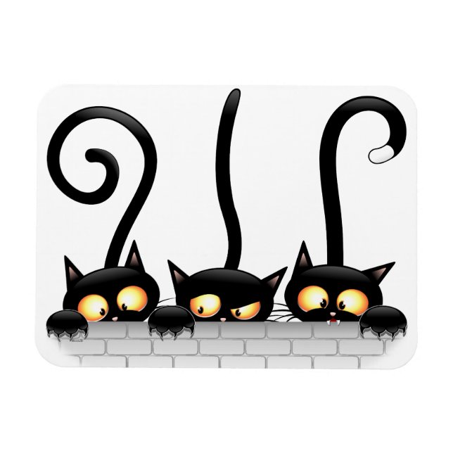 Cats Naughty, Playful and Funny Characters Magnet (Horizontal)