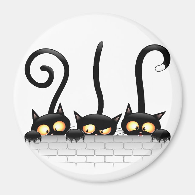 Cats Naughty, Playful and Funny Characters Magnet (Front)