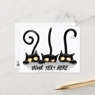 Cats Naughty, Playful and Funny Characters Postcard