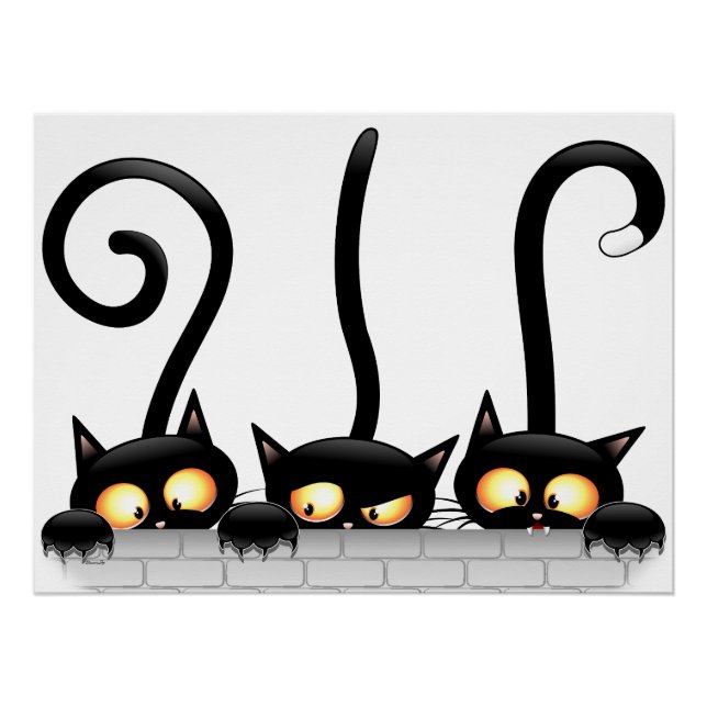 Cats Naughty, Playful and Funny Characters Poster (Front)