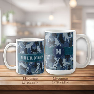Cats Navy Camouflage Coffee Mug