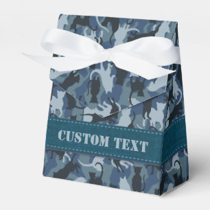 Cats Navy Camouflage Favour Box