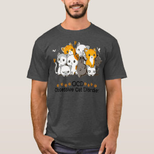 Cats Obsessed Butterfly Kitten Kitty Cute Funny T-Shirt