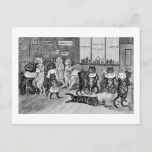 Cats of Barber, Louis Wain Postcard