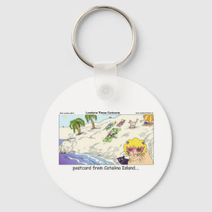 Cats Of Catalina Island Funny Gifts Cards & Tees Key Ring