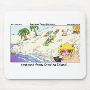 Cats Of Catalina Island Funny Gifts Cards & Tees Mouse Pad