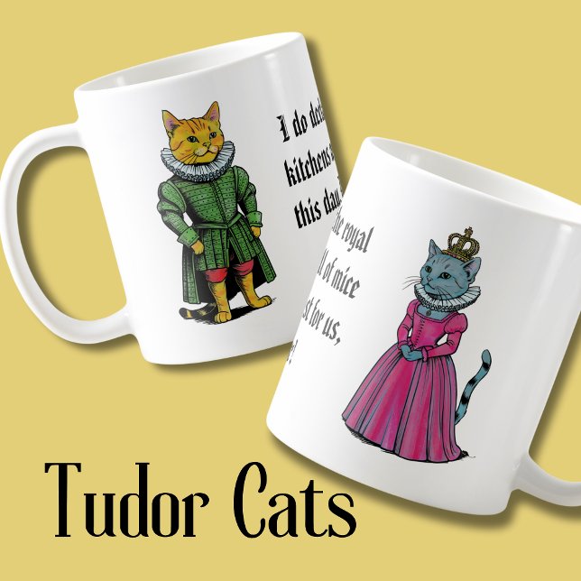 Cats of History Tudor Times, Royal mouser Kitten Coffee Mug (Creator Uploaded)
