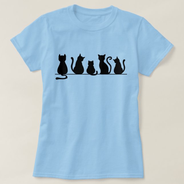 Cats on a line T-Shirt (Design Front)