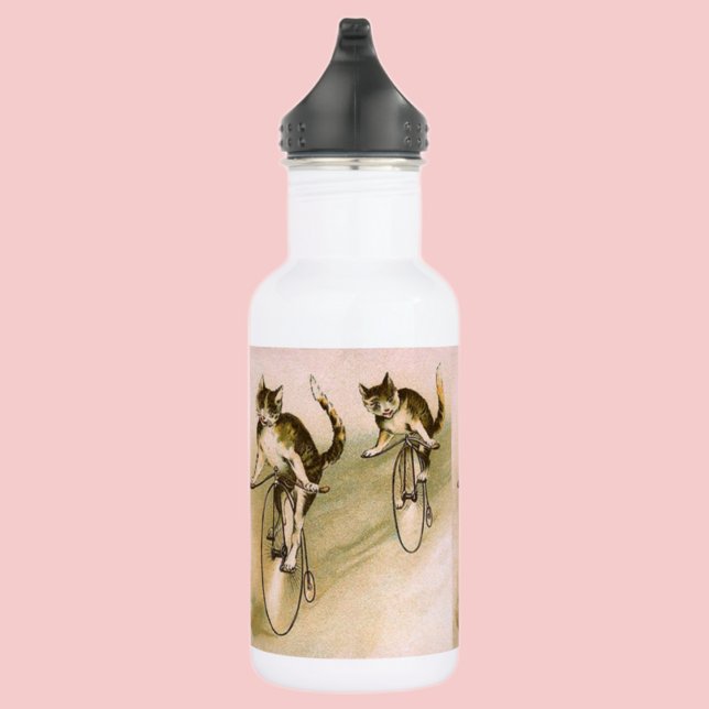 Cats on Bikes 532 Ml Water Bottle (Creator Uploaded)
