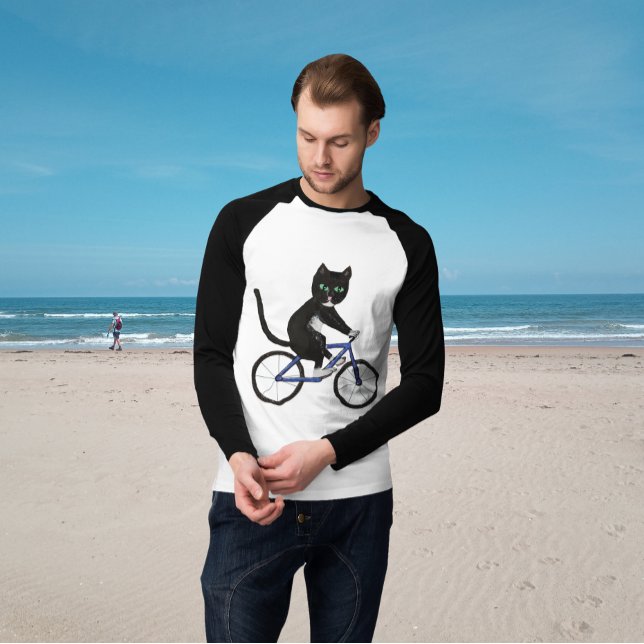 Cats on bikes bicycle cat sporty cyclist  T-Shirt (Creator Uploaded)
