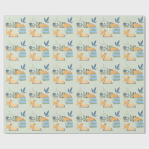  Cats on Books Wrapping Paper