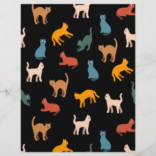 Cats on the black custom letterhead
