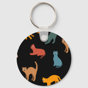 Cats on the black key ring