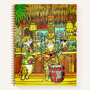 Cats on Vacation in a Tiki Bar Journal