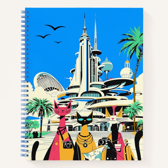 Cats on Vacation Visit the Future Journal  (Front)