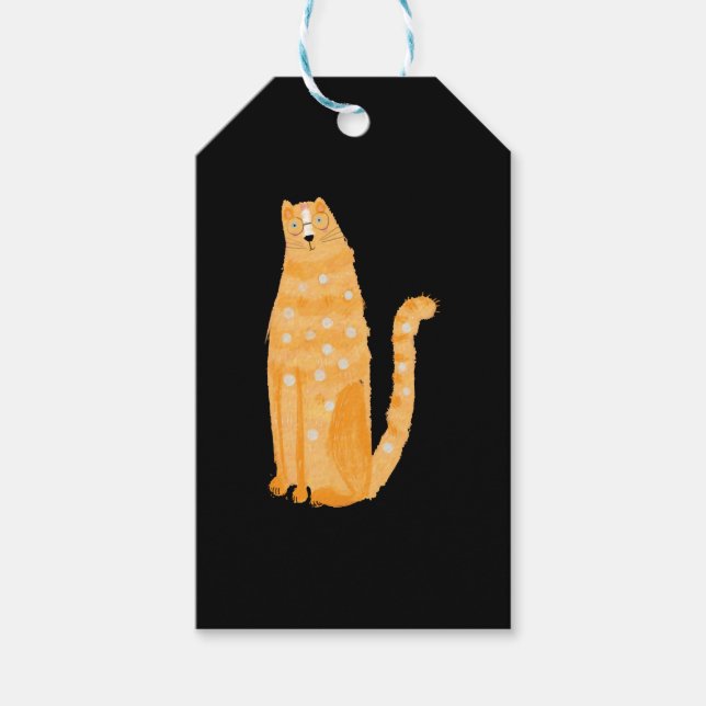 Cats Orange Gift Tags (Front)