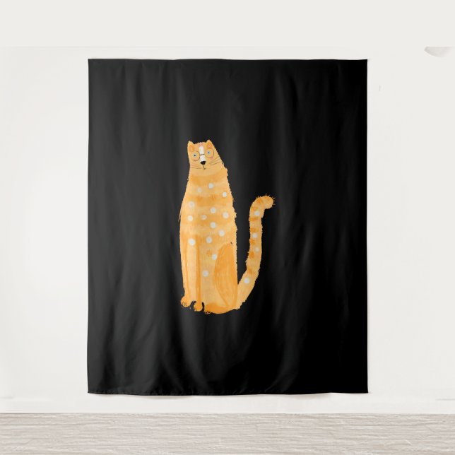 Cats Orange Tapestry (Front)