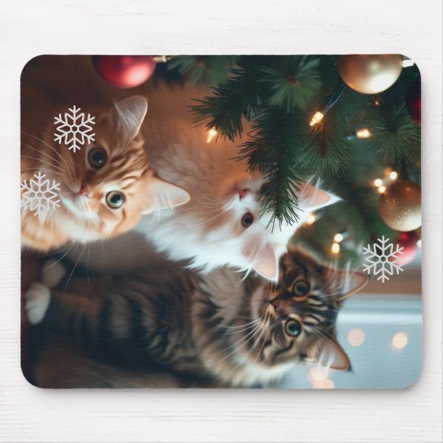 Cats Ornate Tree, Image , Customize,  Mouse Pad (Front)