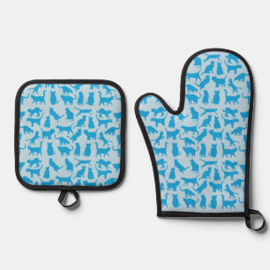Cats Oven Mitt & Pot Holder Set