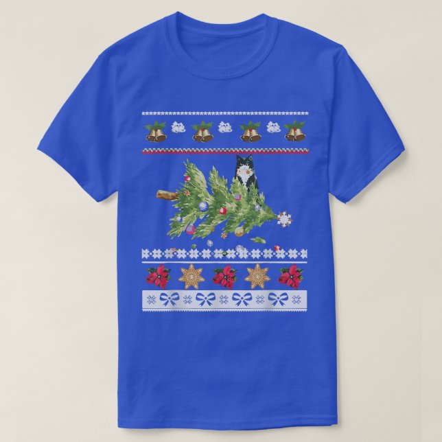 Cats owners happy christmas holidays winter  T-Shirt (Design Front)