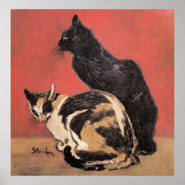 Cats, painting by Theophile Steinlen, Poster (Front)